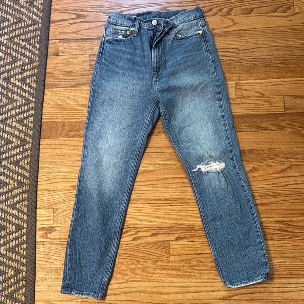 GAP Cheeky Straight Sky High Jeans - Light Blue